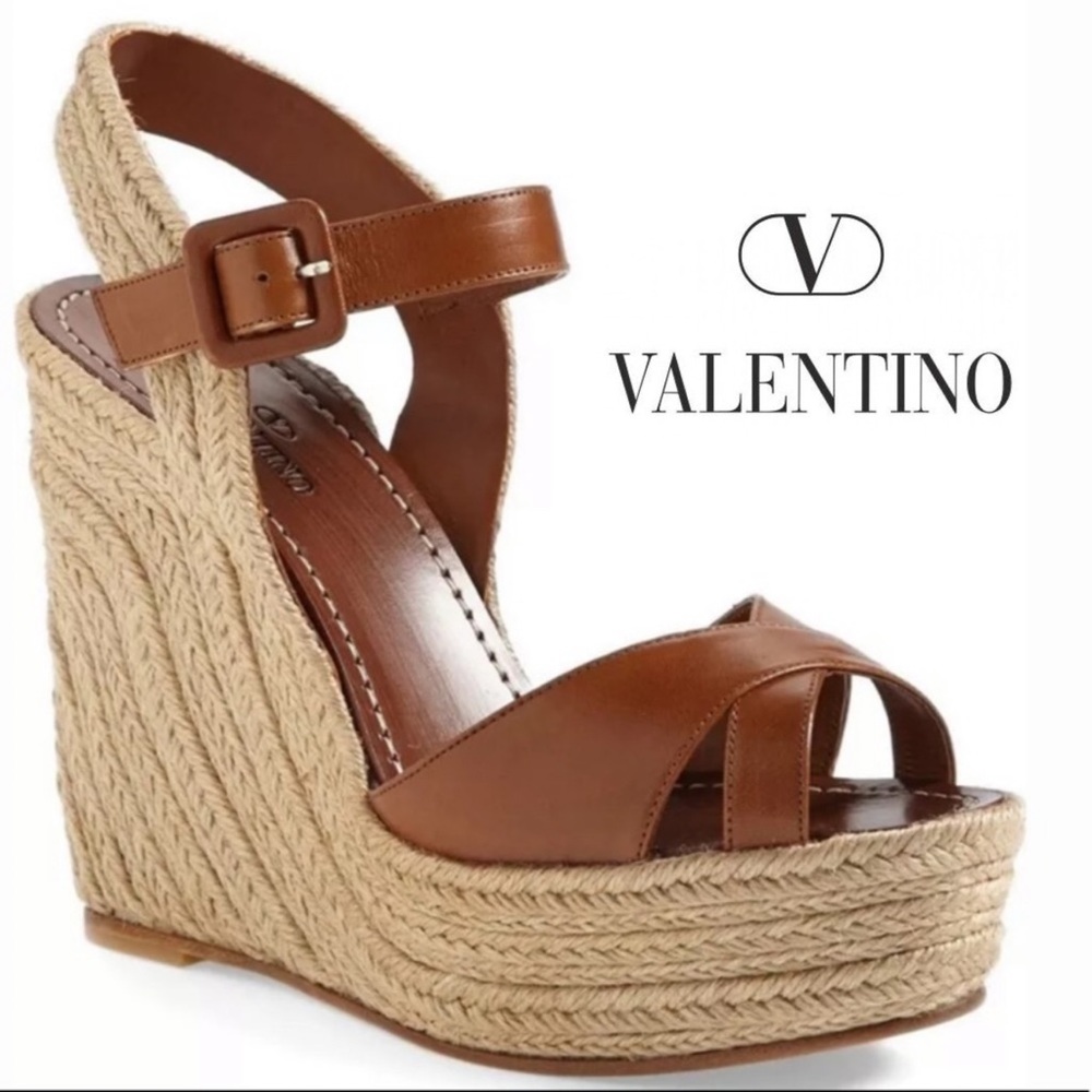 VALENTINO GARAVANI ST. TROPEZ ESPADRILLE WEDGES 9